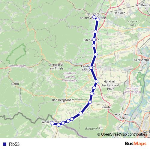 Rb53 rail Line Map
