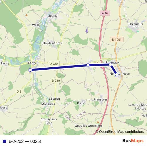 6-2-202 bus Line Map