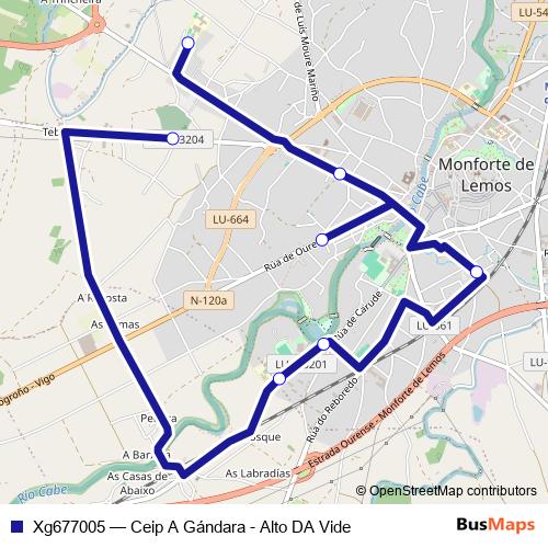 Xg677005 bus Line Map