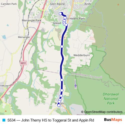 5534 bus Line Map