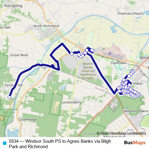 5534 bus Line Map