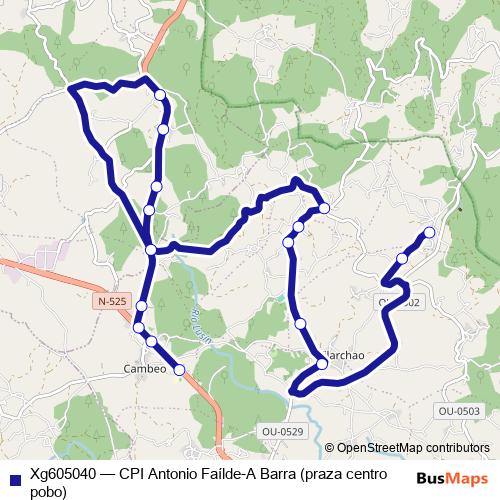 Xg605040 bus Line Map