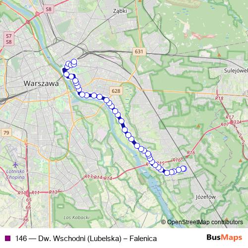146 bus Line Map