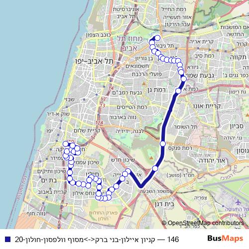 146 bus Line Map