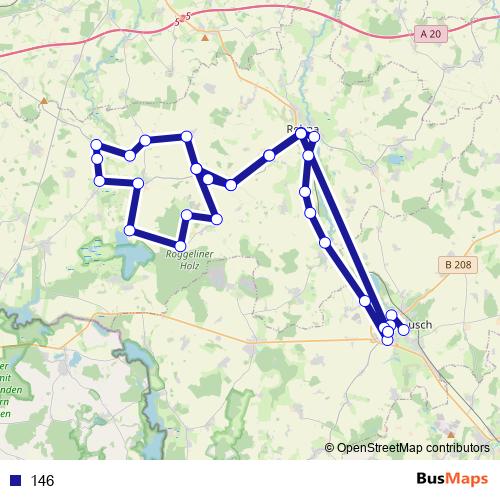 146 bus Line Map