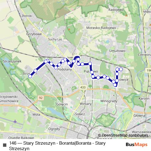 146 bus Line Map