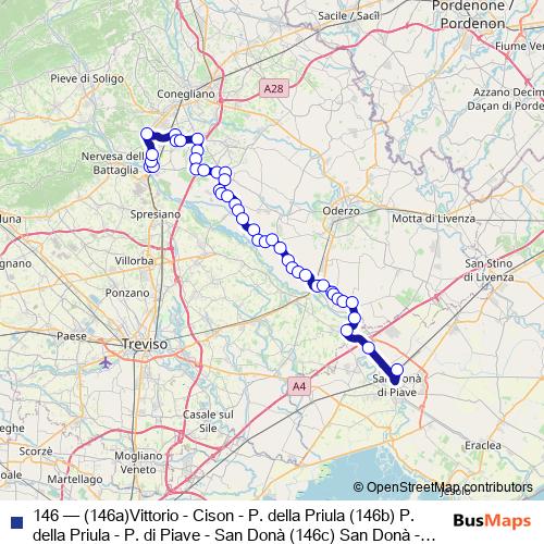 146 bus Line Map