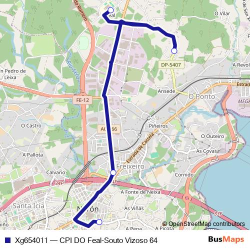 Xg654011 bus Line Map