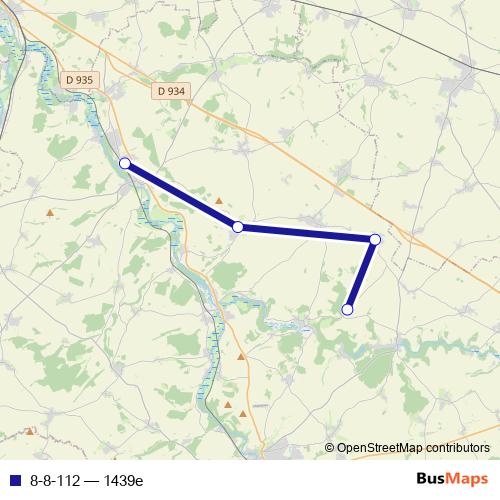 8-8-112 bus Line Map