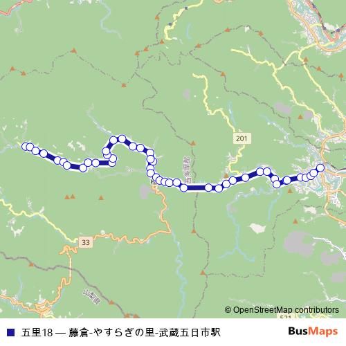 五里18 bus Line Map
