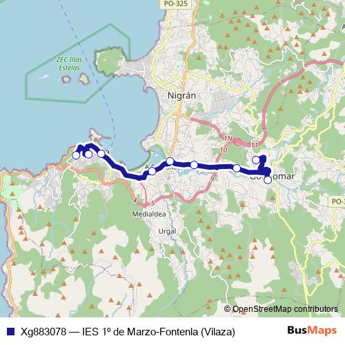 Xg883078 bus Line Map