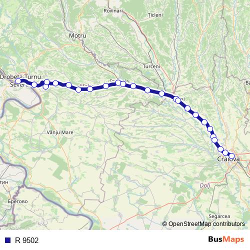 R 9502 rail Line Map