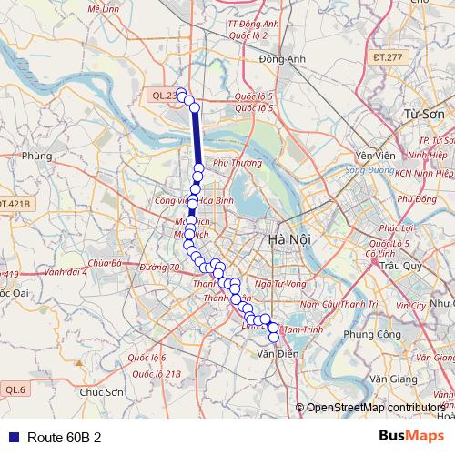Route 60B 2 bus Line Map