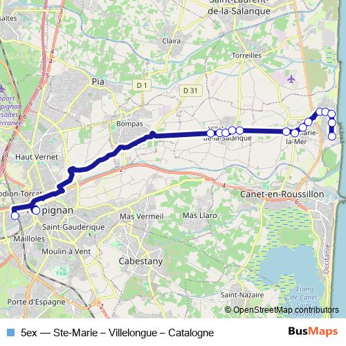 5ex bus Line Map