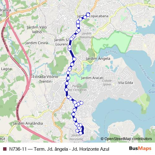 N736-11 bus Line Map