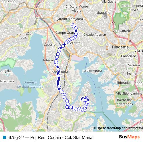 675g-22 bus Line Map