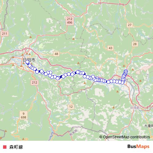 모리마치선 bus Line Map
