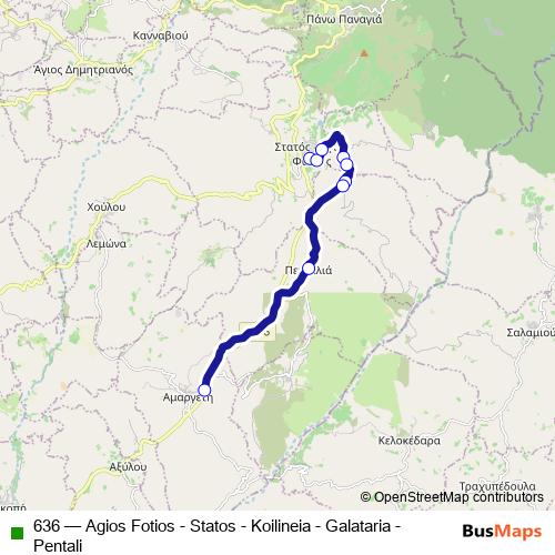 636 bus Line Map