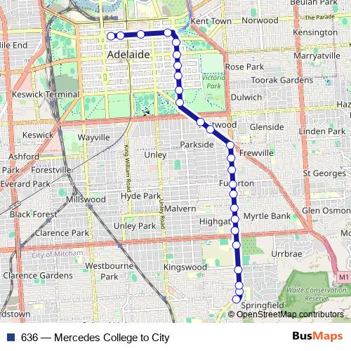 636 bus Line Map