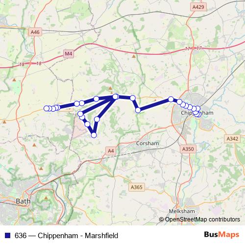 636 bus Line Map