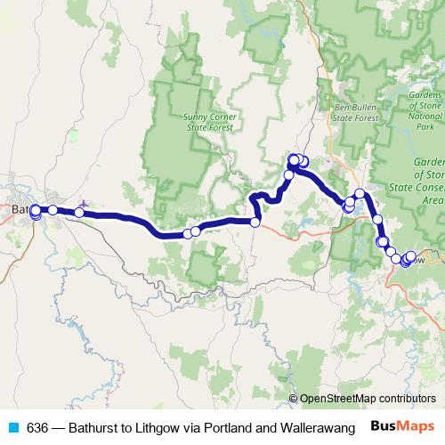 636 bus Line Map