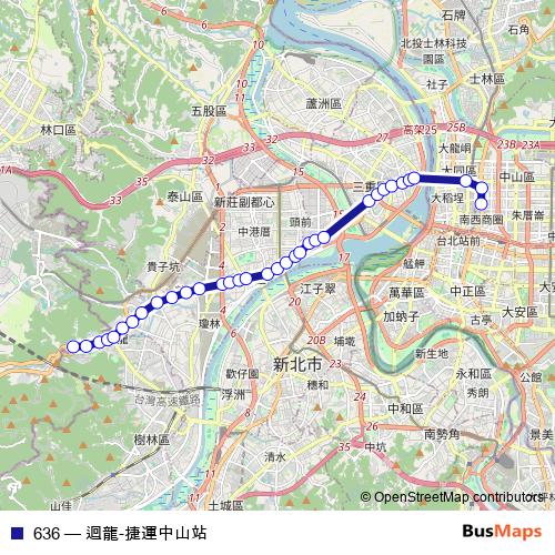 636 bus Line Map