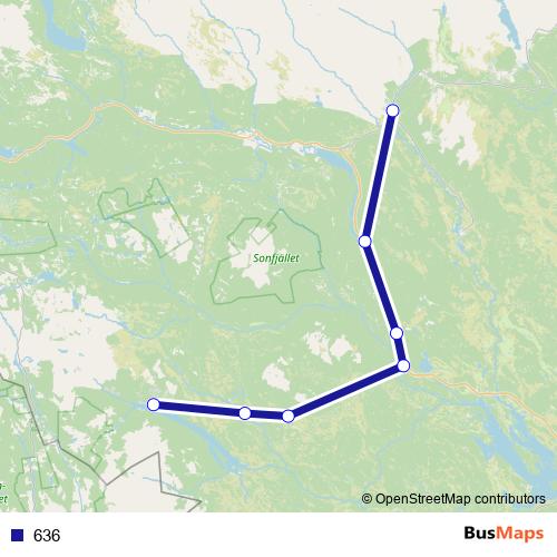 636 bus Line Map
