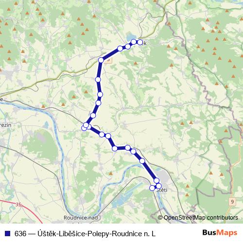 636 bus Line Map