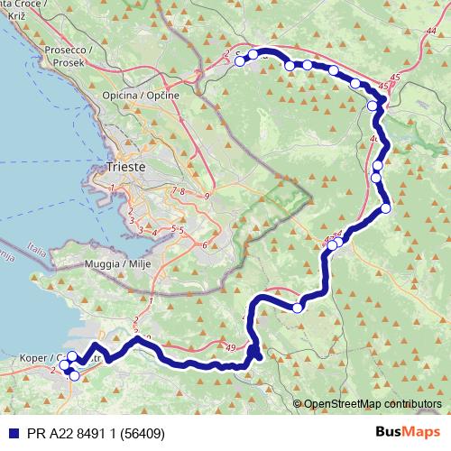PR A22 8491 1 (56409) bus Line Map