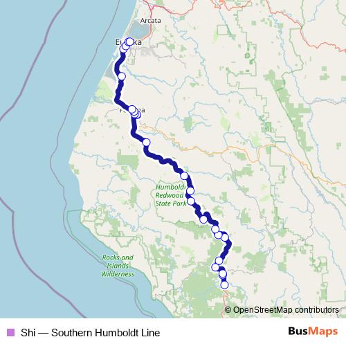 Shi bus Line Map