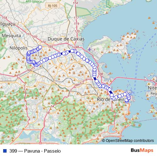 399 bus Line Map