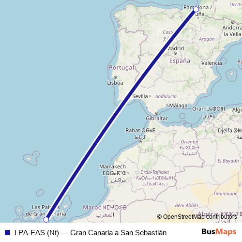 LPA-EAS (Nt) air Line Map
