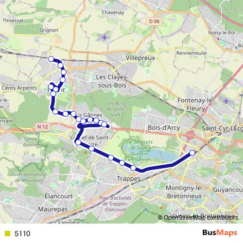 5110 bus Line Map