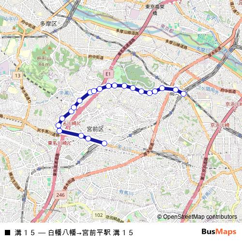 溝１５ bus Line Map