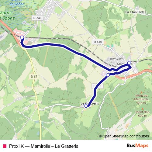 Proxi K bus Line Map
