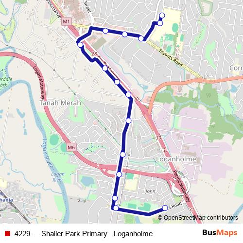 4229 bus Line Map