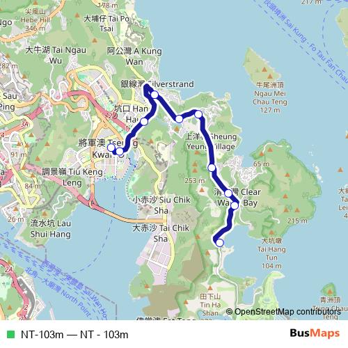 NT-103m bus Line Map
