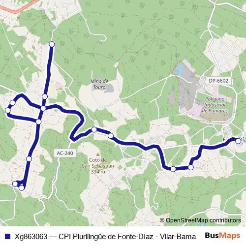 Xg863063 bus Line Map