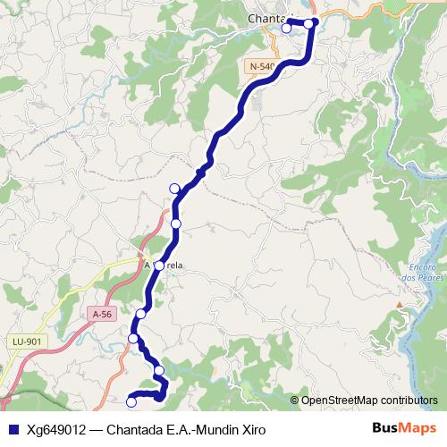 Xg649012 bus Line Map