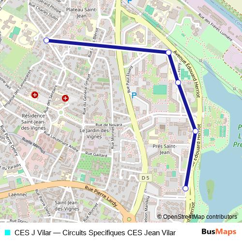 CES J Vilar bus Line Map