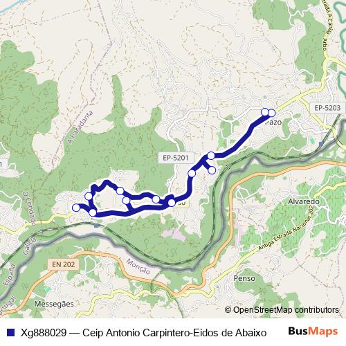 Xg888029 bus Line Map