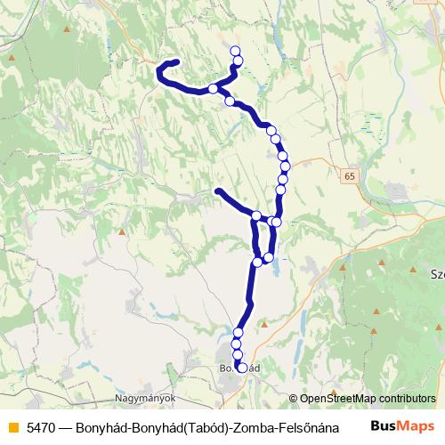 5470 bus Line Map