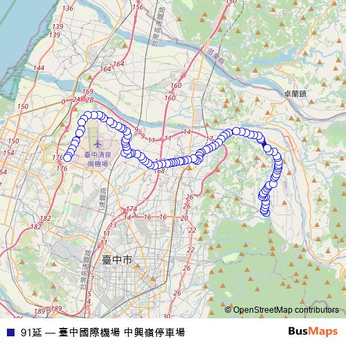 91延 bus Line Map