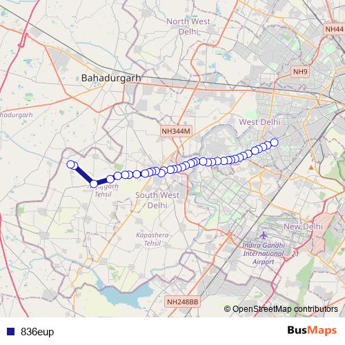 836eup bus Line Map