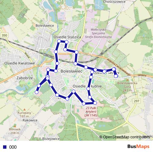 000 bus Line Map