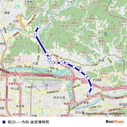 棕20 bus Line Map