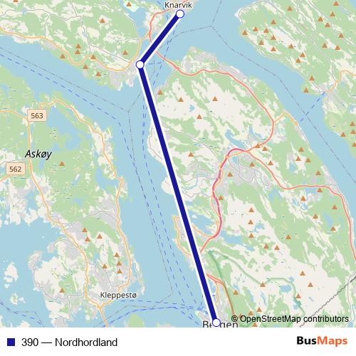 390 ferry Line Map