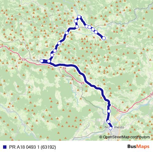 PR A18 0493 1 (63192) bus Line Map