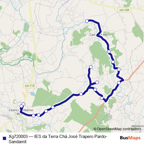 Xg720003 bus Line Map