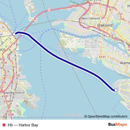 Hb ferry Line Map